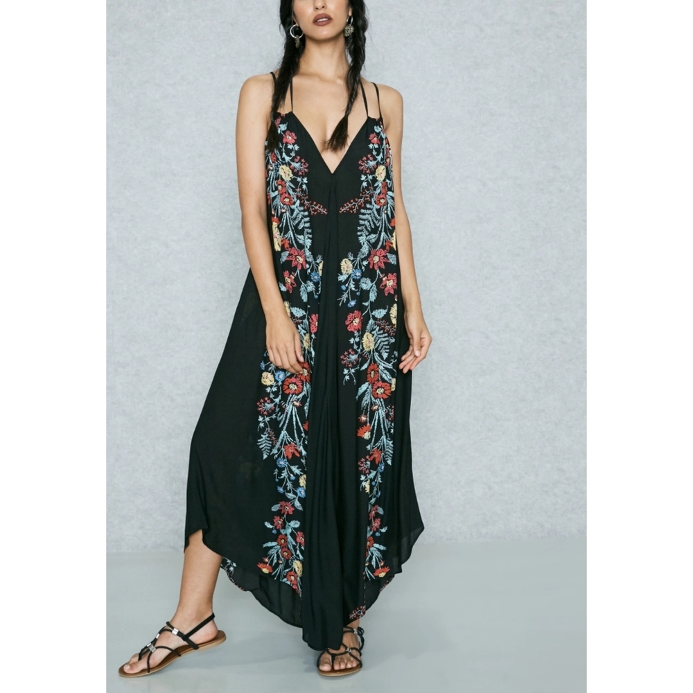 Intimately Free People Ashbury Floral Maxi Slip Dress Nwot